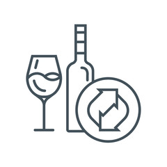 Recycling glass icon