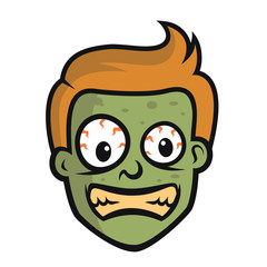 Funny Zombie Head Design Vector