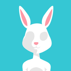 Greeting card Easter rabbit vector illustration