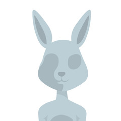 Greeting card Easter rabbit vector illustration