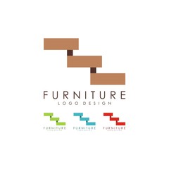 Furniture Logo - Stairs Logo Design Logo Vector