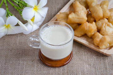 Soybean milk with fried bread stick