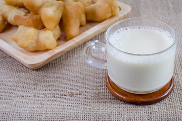 Soybean milk with fried bread stick