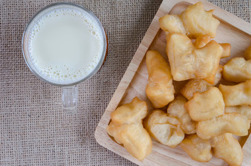 Soybean milk with fried bread stick