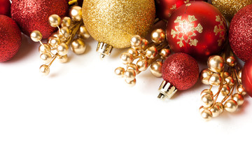 Christmas border with ornament