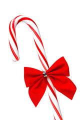 Christmas Candy Cane with Red Bow