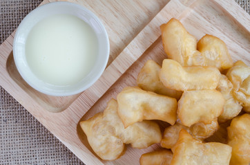 Soybean milk with fried bread stick