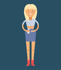 People ill vector illustration