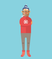 People ill vector illustration