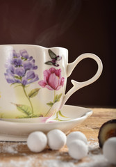 a Cup of hot tea