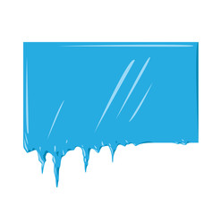 Collection of frozen icicle snow winter vector banner