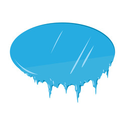 Collection of frozen icicle snow winter vector banner