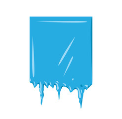 Collection of frozen icicle snow winter vector banner