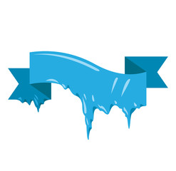 Collection of frozen icicle snow winter vector banner