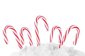 Festive Red and White Peppermint Candy Canes
