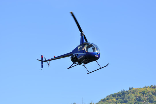 blue light utility helicopter