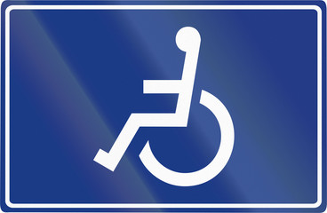 Slovenian road sign - Disabled parking