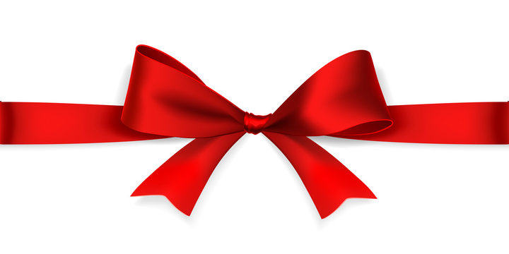 Red satin bow 