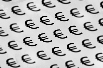 EURO currency signs on paper