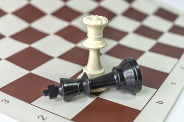 Chess and board. Plan and strategy concept.