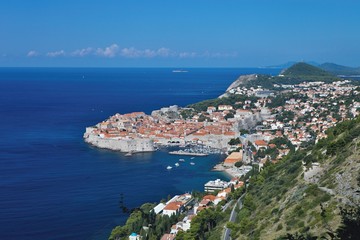 Fototapeta premium view of the fortifications of the old Dubrovnik, Croatia