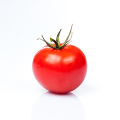 one fresh  tomato isolated on white