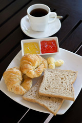 Croissant and bread