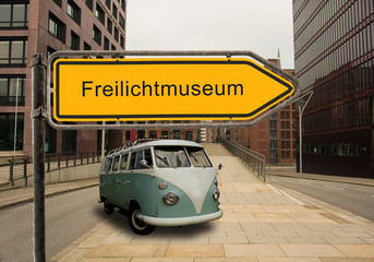 Strassenschild 46 - Freilichtmuseum - obrazy, fototapety, plakaty