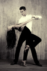 dancing tango - obrazy, fototapety, plakaty