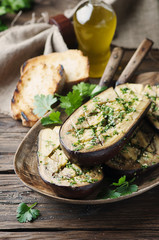 Traditional sardinian dish eggplant 