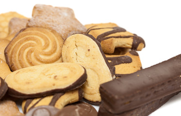 cookies mix group on white background