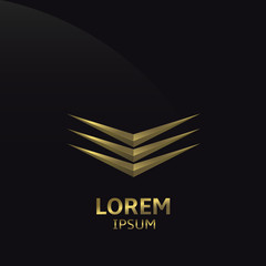 Abstract Golden logo 