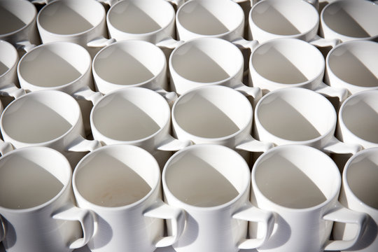 Coffee cup pattern with vignette