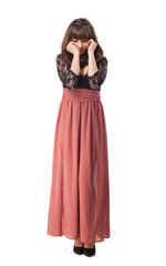 Fototapeta premium happy young woman full body standing