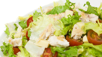 mediterranean salad on white background