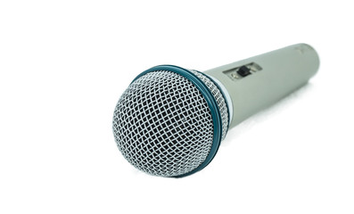 Microphone isolated on the white background. Speaker concept..