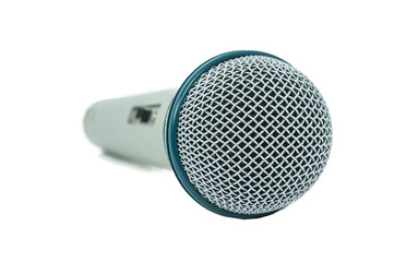 Microphone isolated on the white background. Speaker concept..