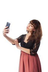 woman taking a selfie