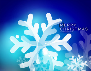 Vector Merry Christmas abstract background, snowflakes in the air