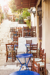 Plaka, old district under Acropolis, Athens, Greece