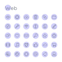 Vector Round Web Icons