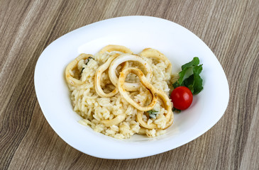 Squid risotto