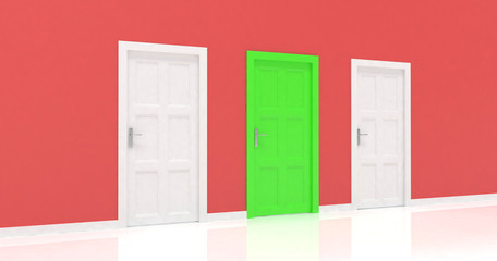 3d door render vote concept