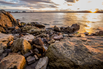 Sunset On The Seashore