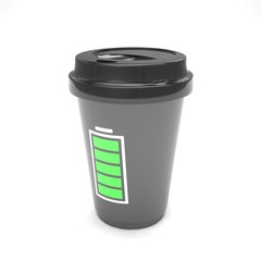 Coffee to go on white