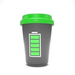 Coffee to go on white