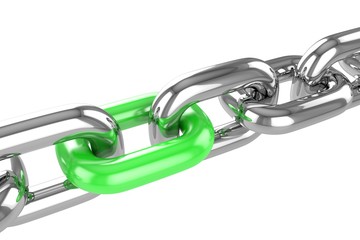 Obraz premium render stainless steel chain