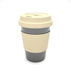 Coffee to go on white
