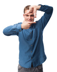 happy young-man frame gesture