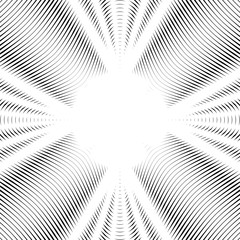 Optical illusion, moire vector background, abstract lined monoch